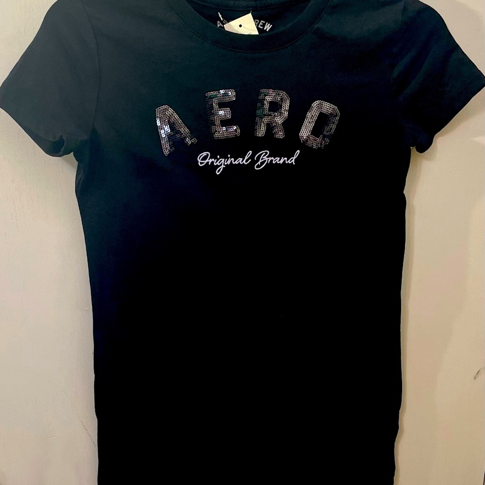 Aeropostale Black Classic Crew
